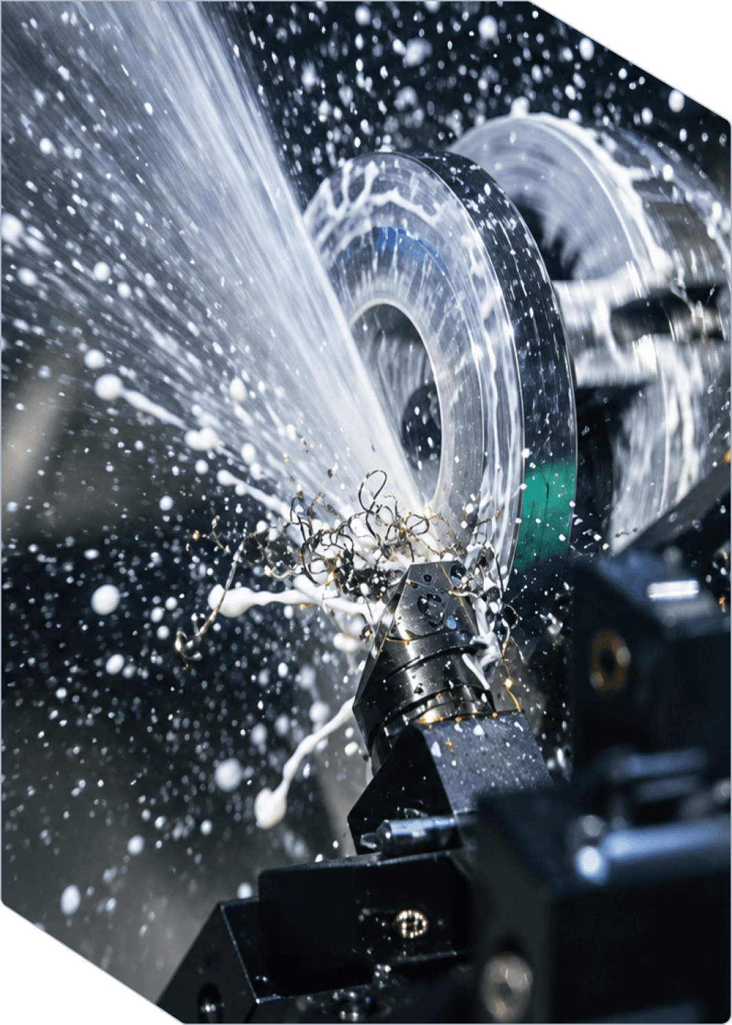 Precision manufacturing technician operating water-jet cutting equipment at PT Multi Arta Lestari